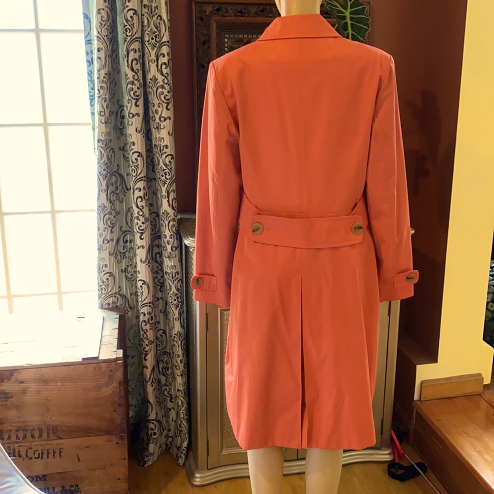 Jones New York Coral Trench Coat - Picture 3 of 13